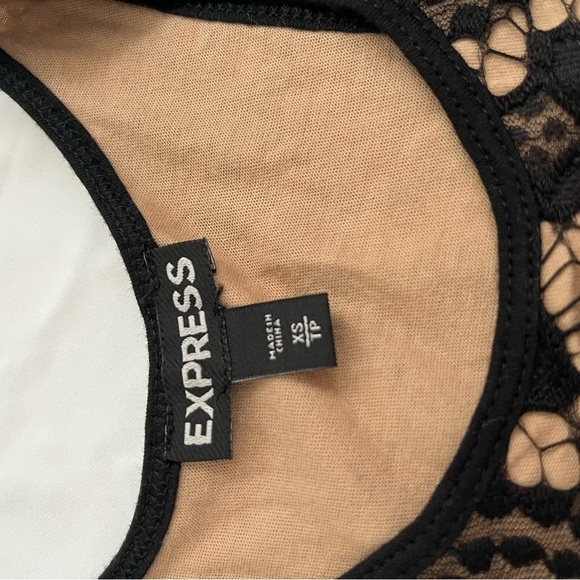 Express Black Lace Sleeveless Top XS Women - Picture 6 of 10